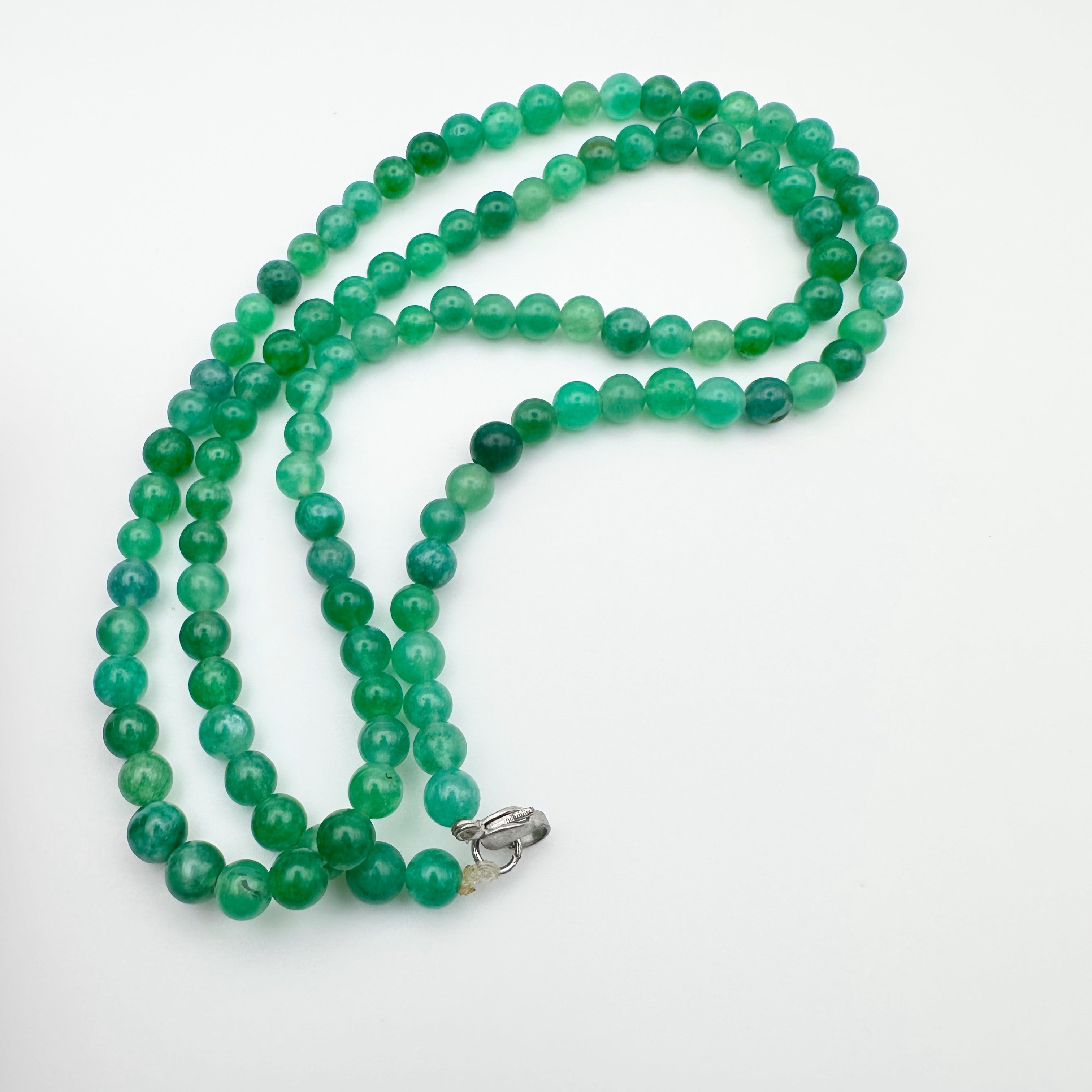Natural Green Jade Beads Pendant