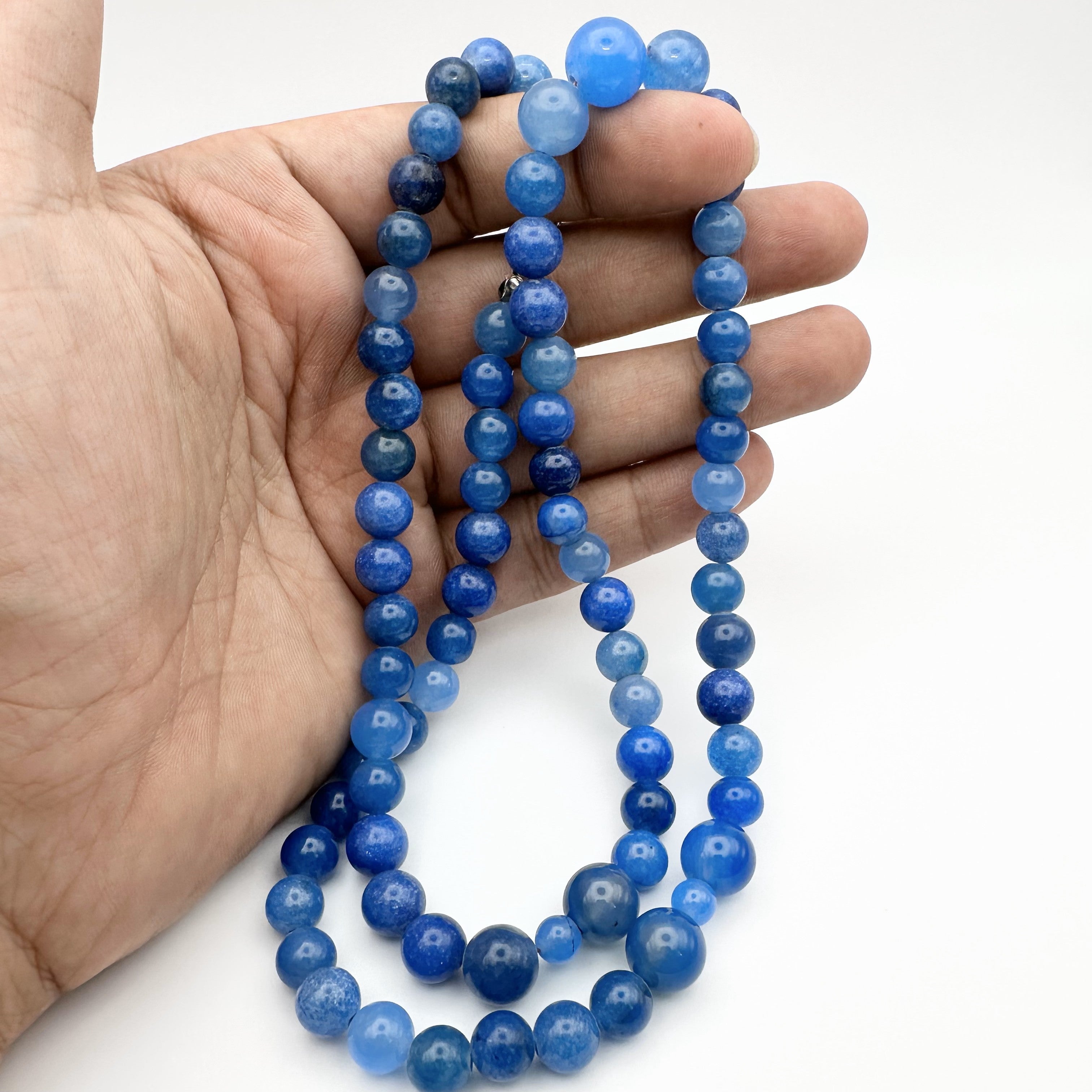 Natural Blue Agate Beads Pendant