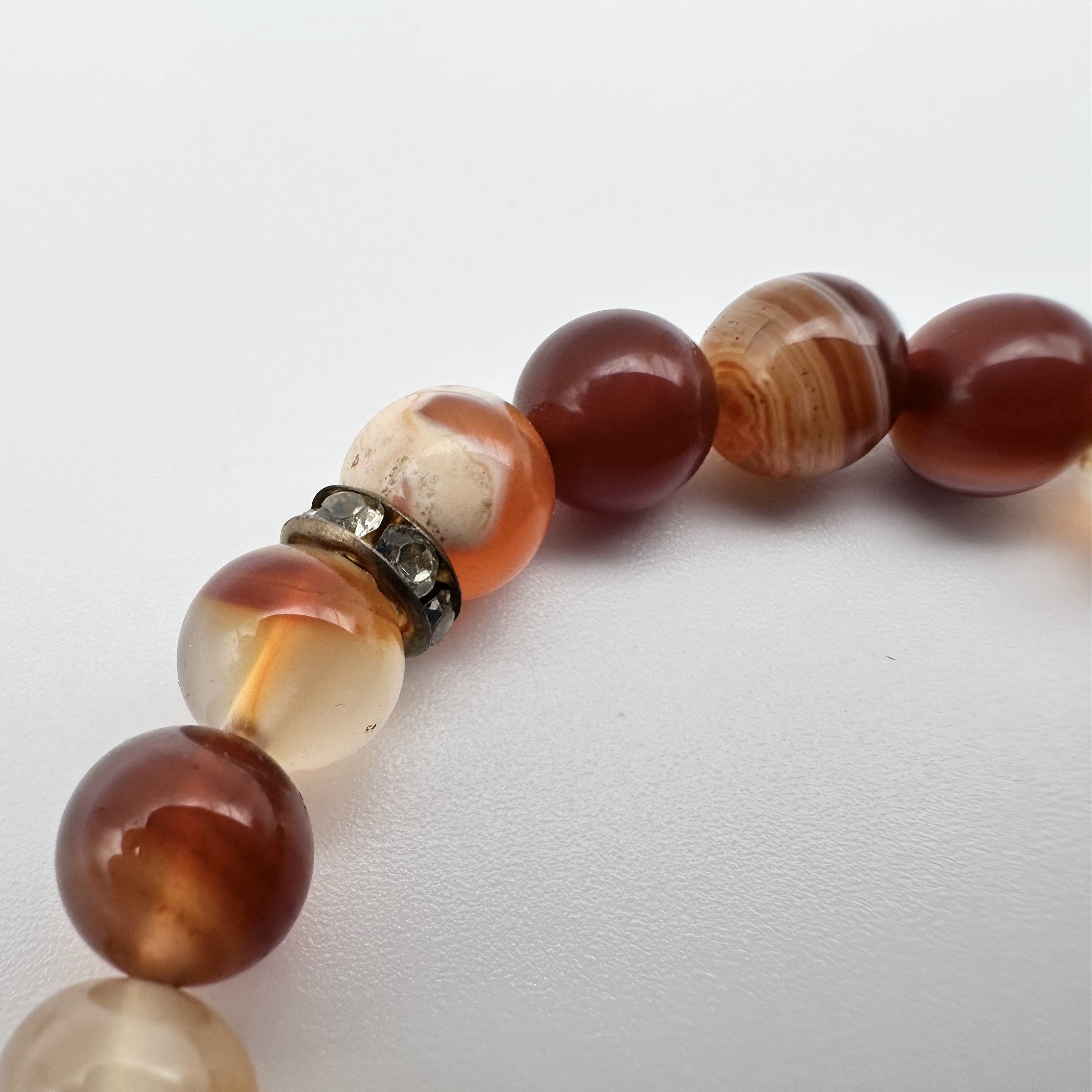 Natural Carnelian/Banded Agate Tasbeeh - 33 Beads