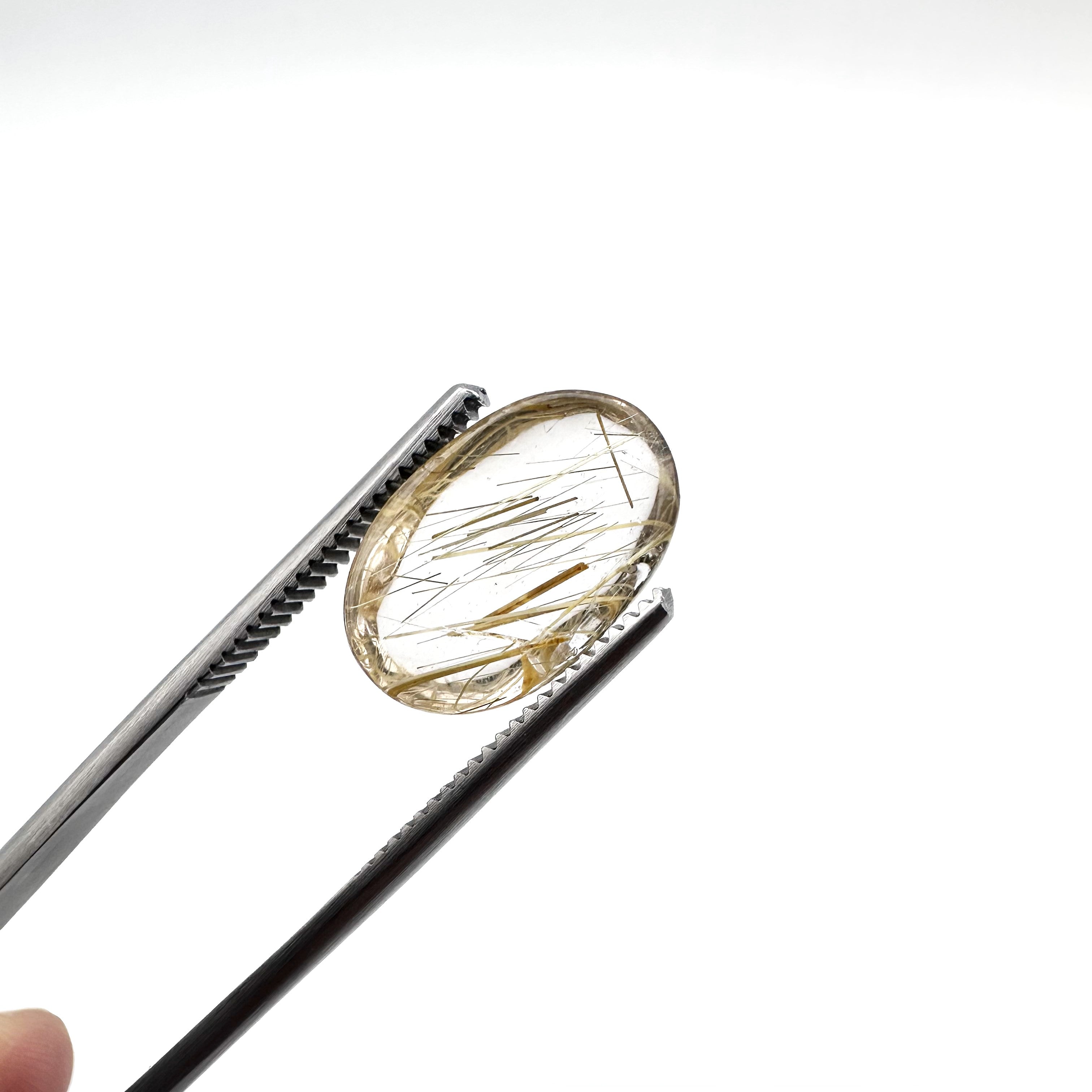 Golden Rutile Quartz - 9.60ct - Cabochon Cut