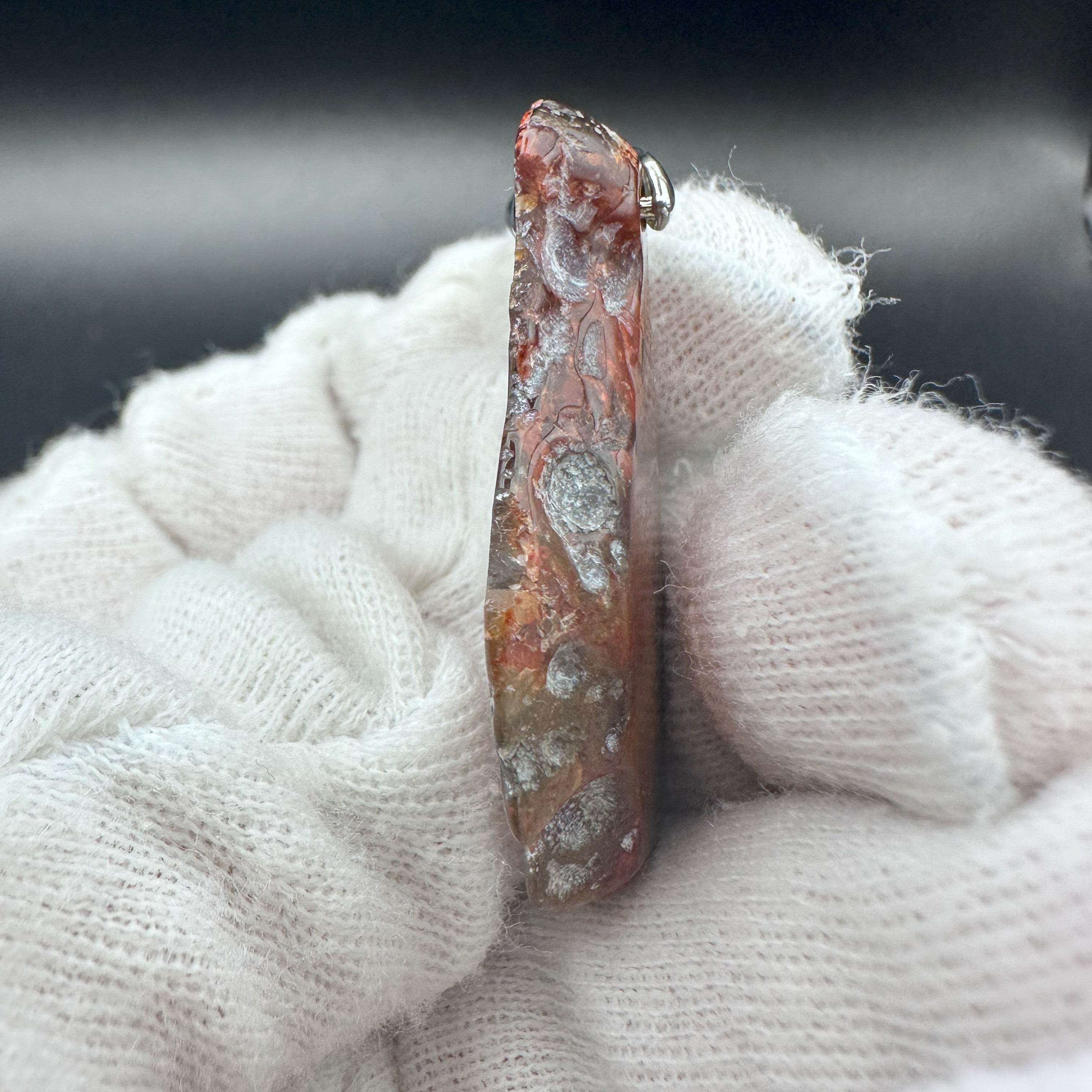 Natural Banded Agate Slice Pendant