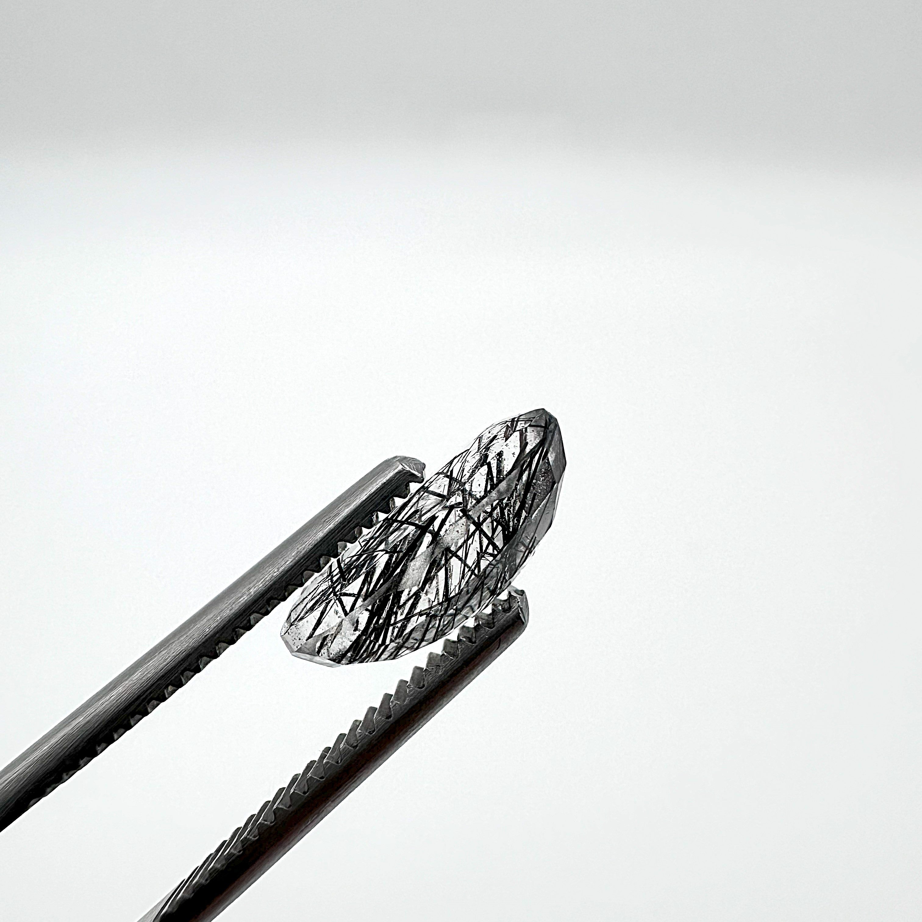 Natural Rutilated Quartz - 3.95ct - Oval Faceted Cut