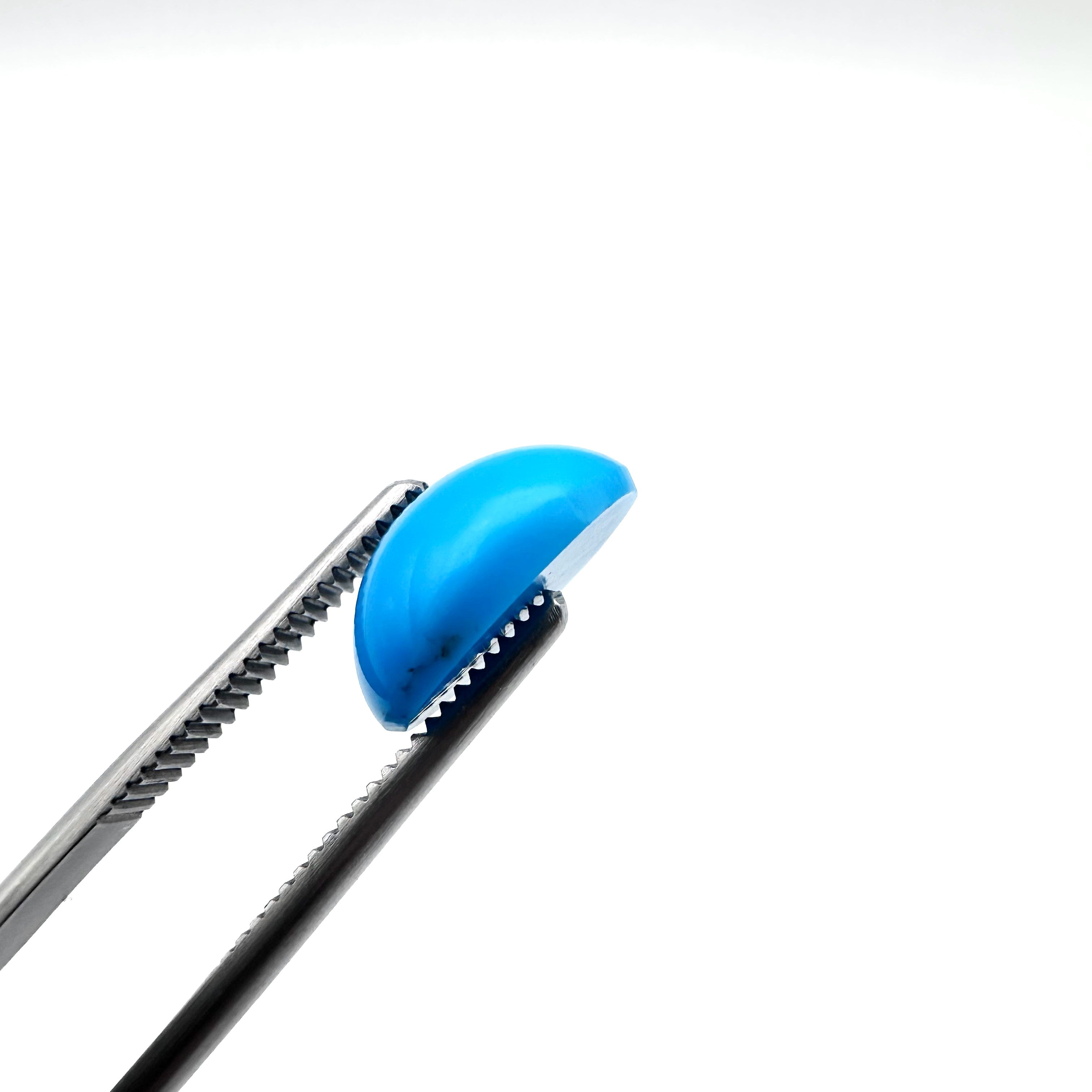 Certified Clean Blue Turquoise - 7.15ct - Oval Cabochon Cut