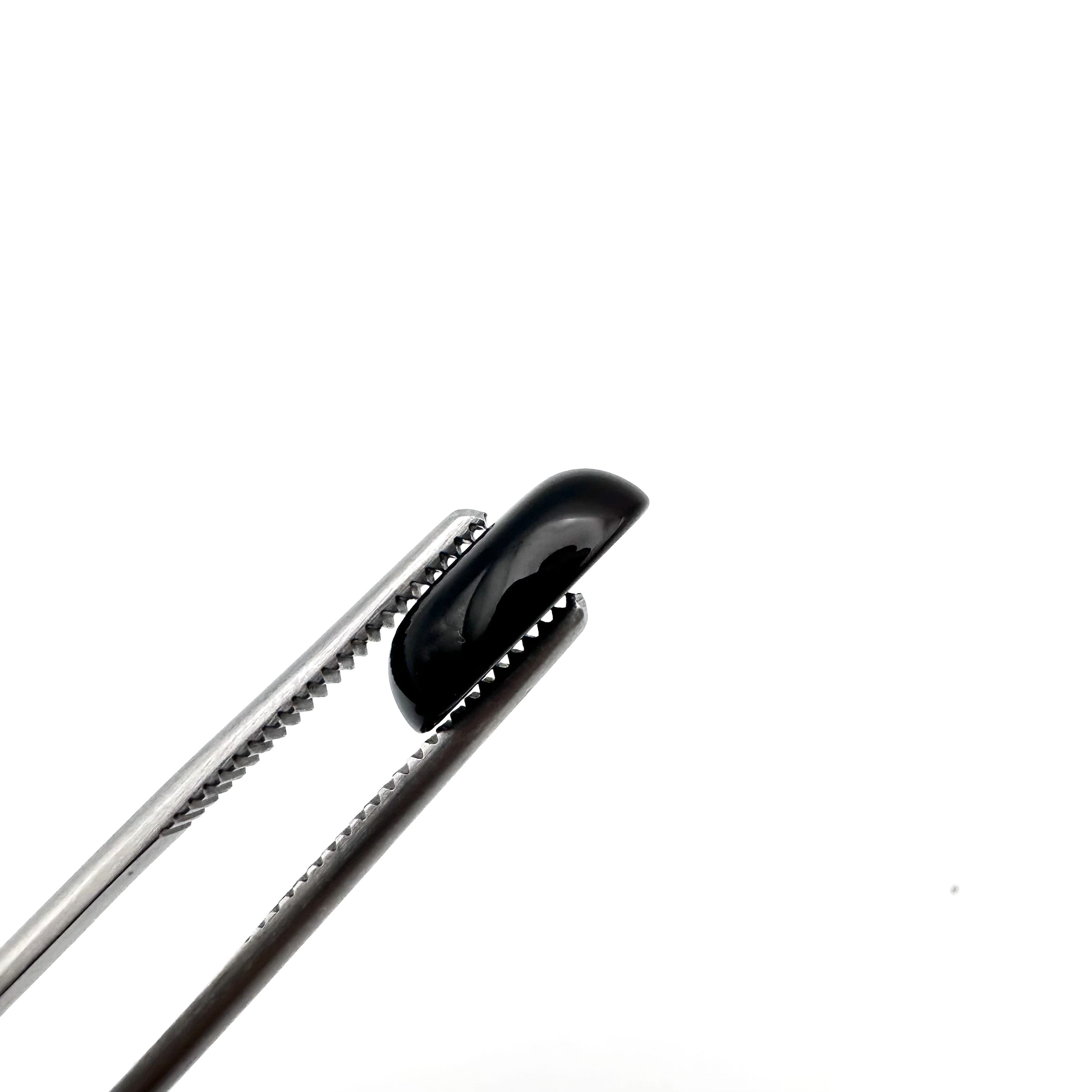 Natural Black Agate - 4.85ct - Oval Cabochon Cut