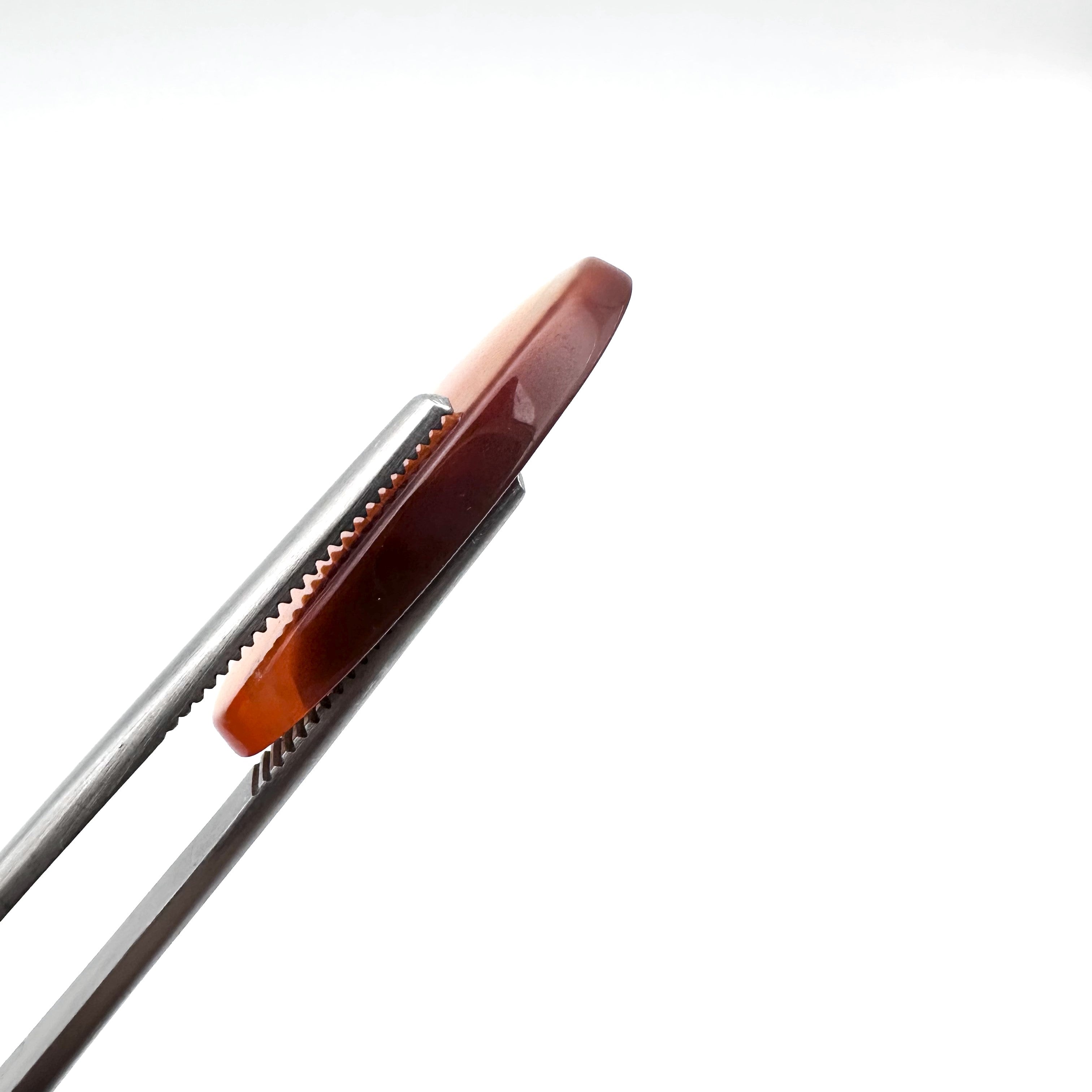 Natural Redish Orange Agate - 14.20ct - Oval Cabochon Cut