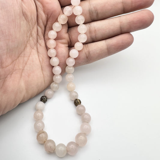 33 Beads Tasbeeh - Natural Rose Quartz Beads
