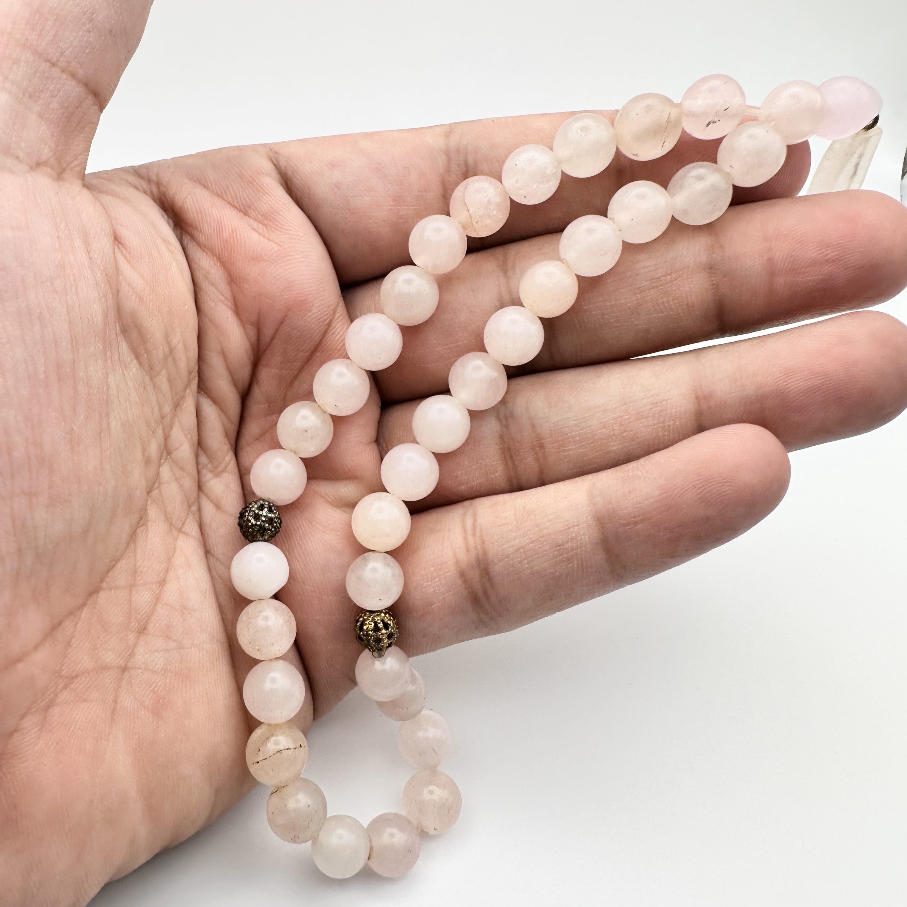 33 Beads Tasbeeh - Natural Rose Quartz Beads