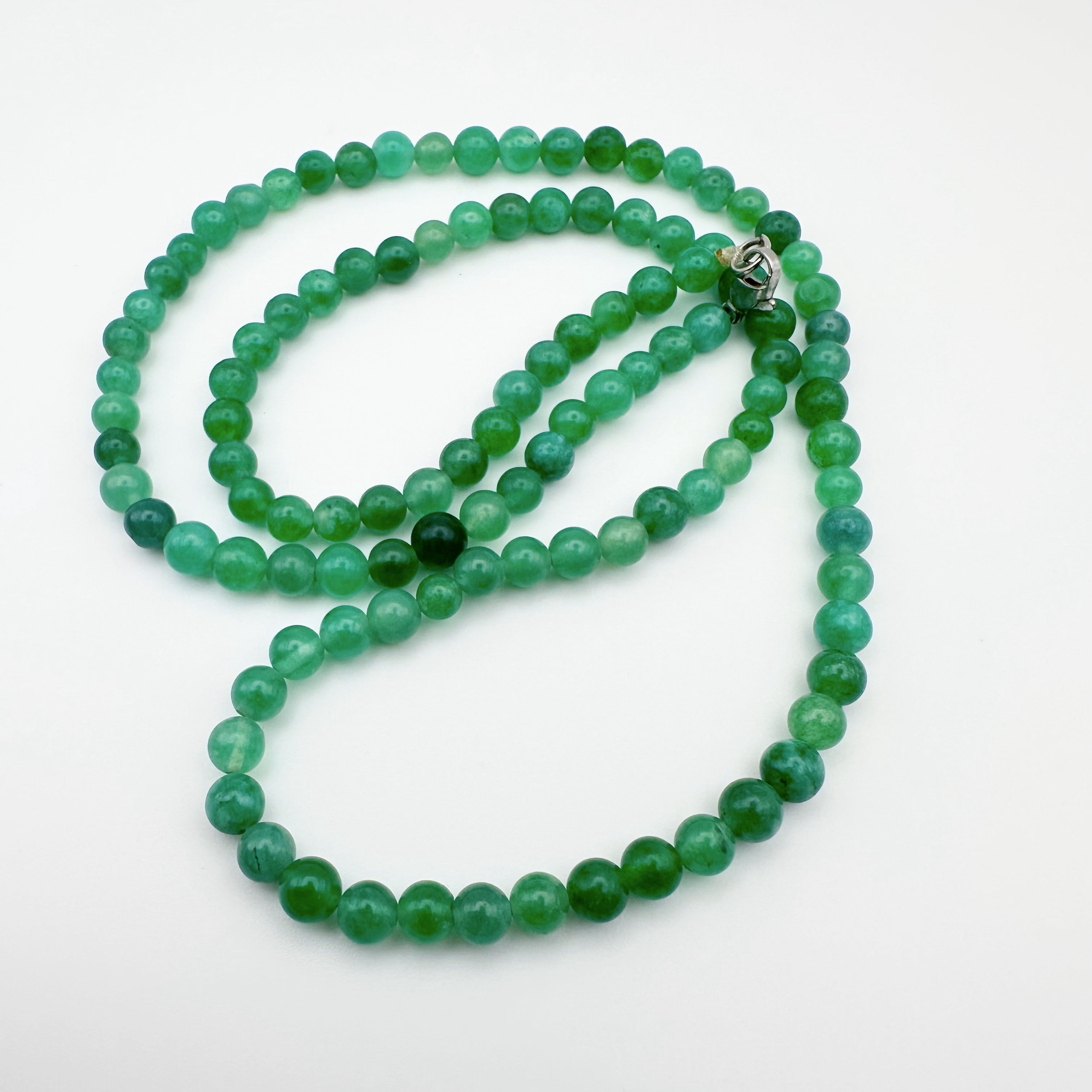 Natural Green Jade Beads Pendant