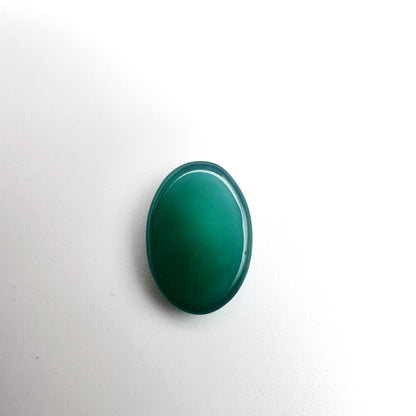 Natural Green Agate(Chalcedony) - 20.18 - Oval Cabochon Cut