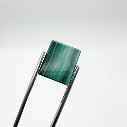 Natural Malachite Gemstone - 23.70ct - Rectangle Cabochon Cut