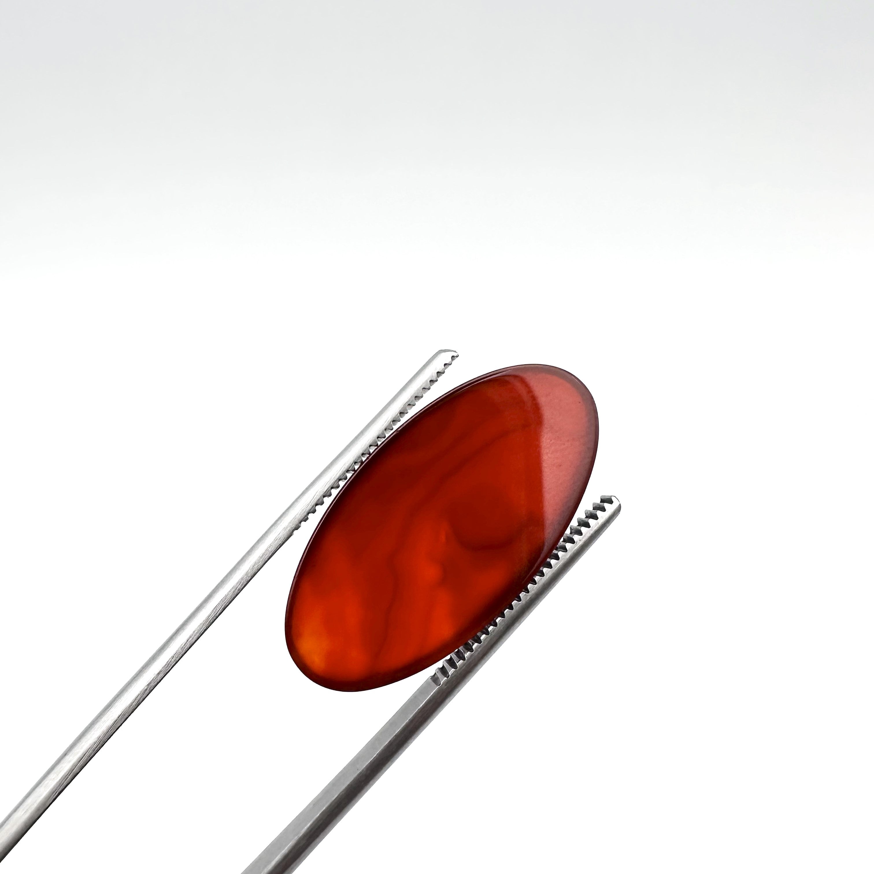 Natural Redish Agate - 14.20ct - Oval Cabochon Cut