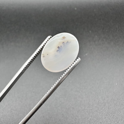 Natural Dendritic Agate - 7.85ct - Oval Cabochon Cut