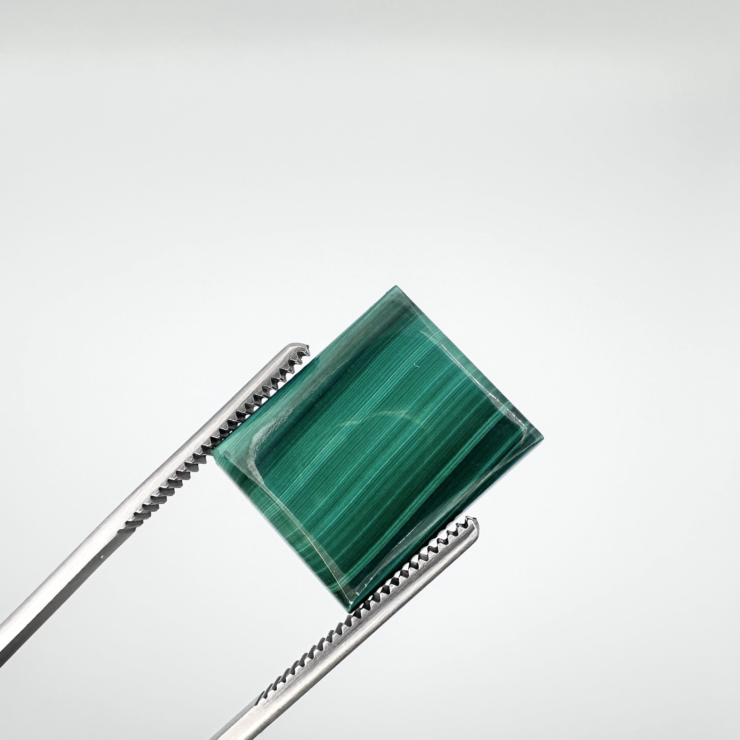 Natural Malachite Gemstone - 23.70ct - Rectangle Cabochon Cut