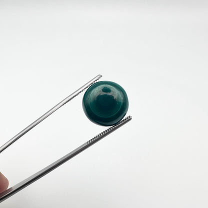 Natural Malachite Gemstone - 27.15ct - Round Cabochon Cut
