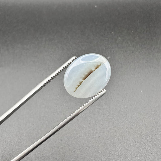 Natural Dendritic Agate - 10.90ct - Oval Cabochon Cut