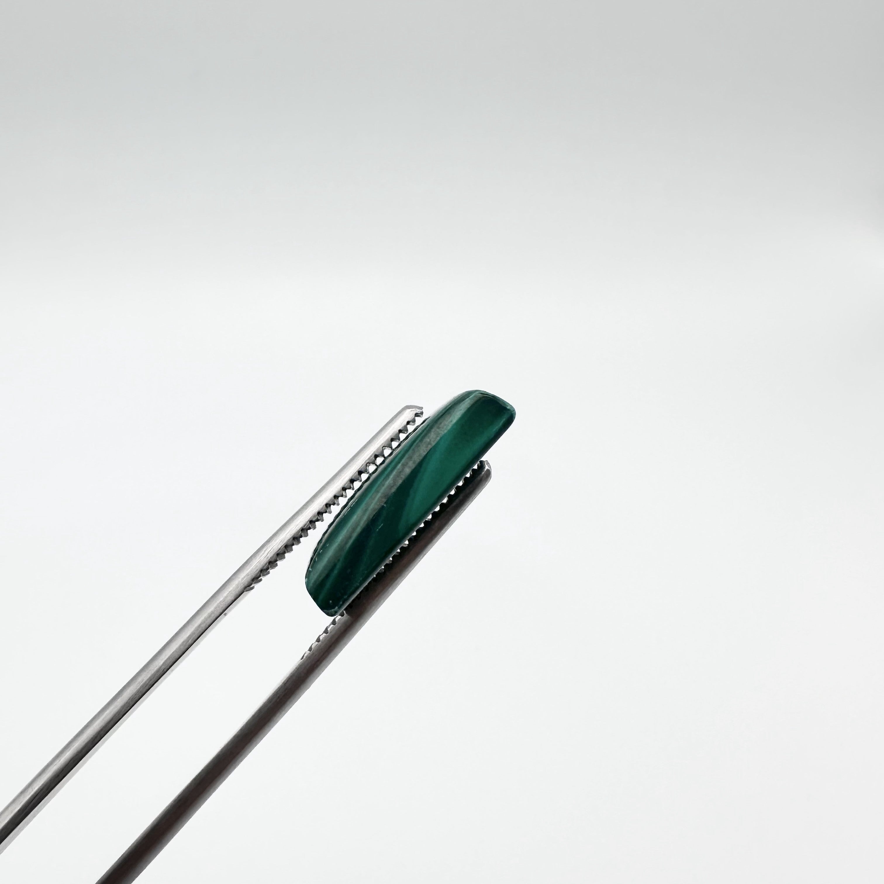 Natural Malachite Gemstone - 23.70ct - Rectangle Cabochon Cut