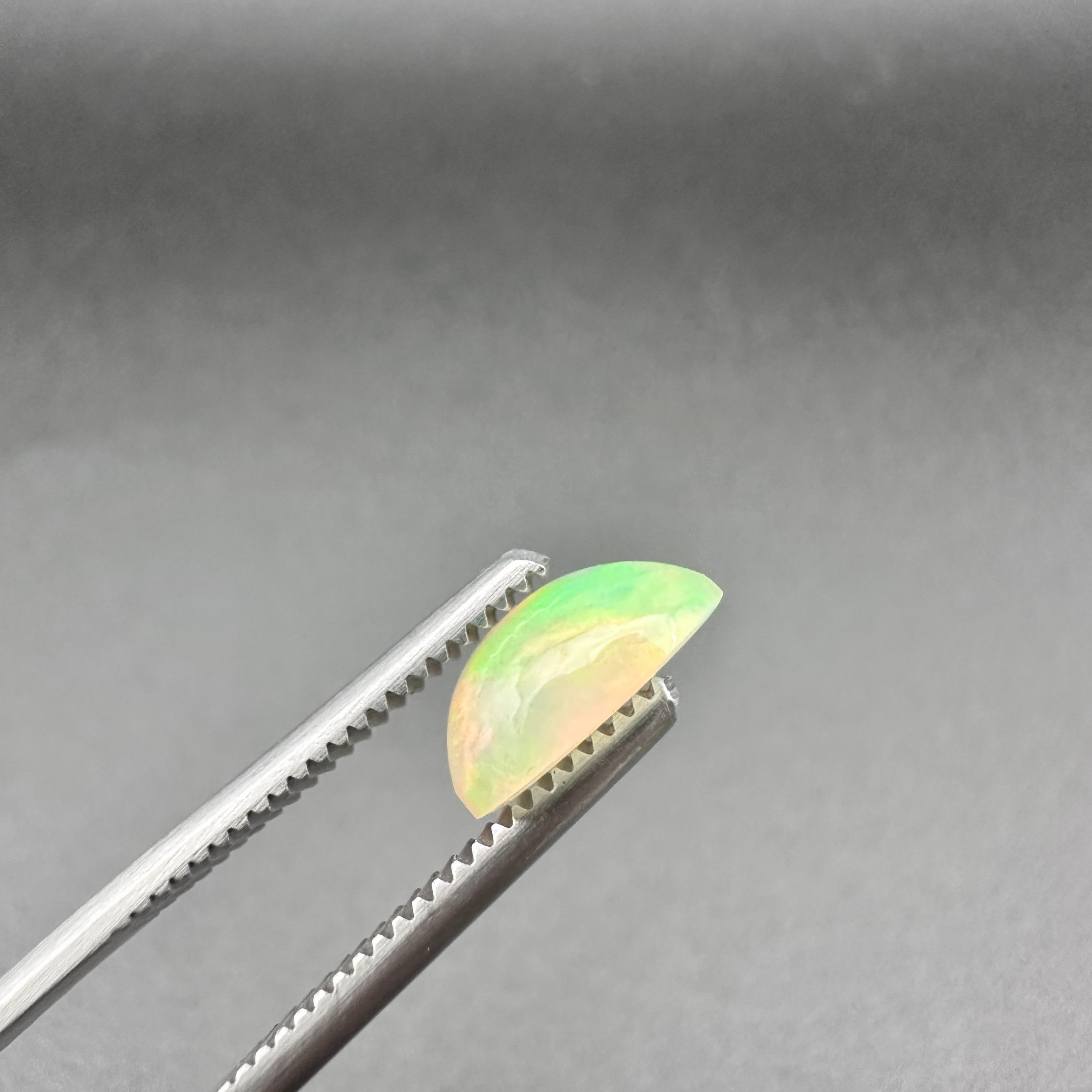 Natural White Ethiopian Opal - 2.20ct - Oval Cabochon Cut