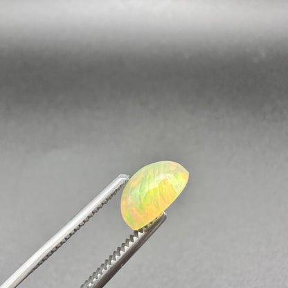 Natural White Ethiopian Opal - 2.65ct - Oval Cabochon Cut